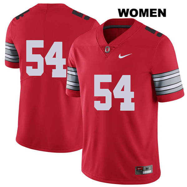 Ohio State Buckeyes Women's Matthew Jones #54 Red Authentic Nike 2018 Spring Game No Name College NCAA Stitched Football Jersey PC19V17JM